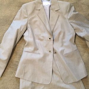 2 piece Calvin Klein pinstripe gray suit